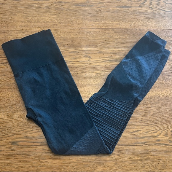 Spanx High-Waisted Black Moto Leggings - Picture 3 of 5